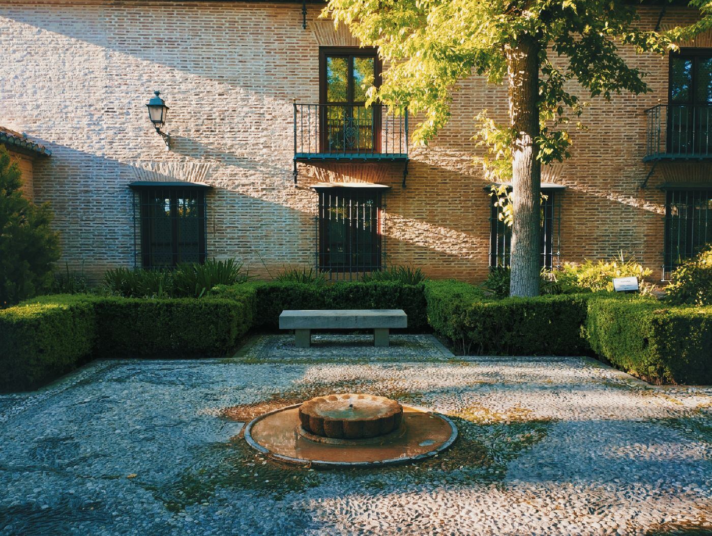 A private enclosed courtyard