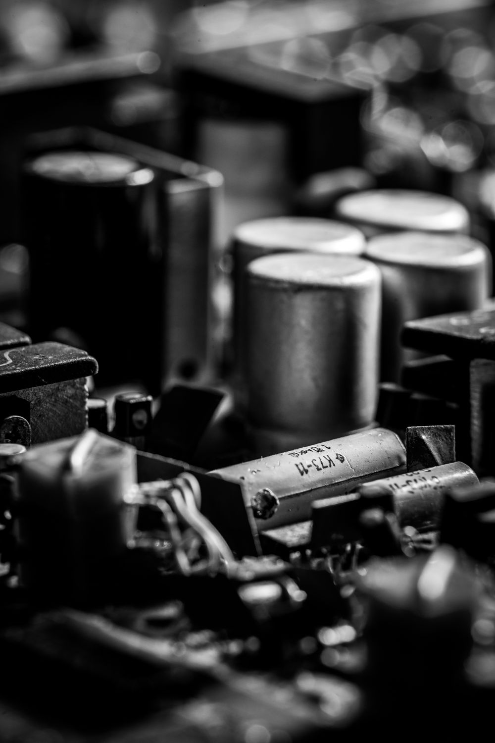 Macro of capacitors on a circuit board