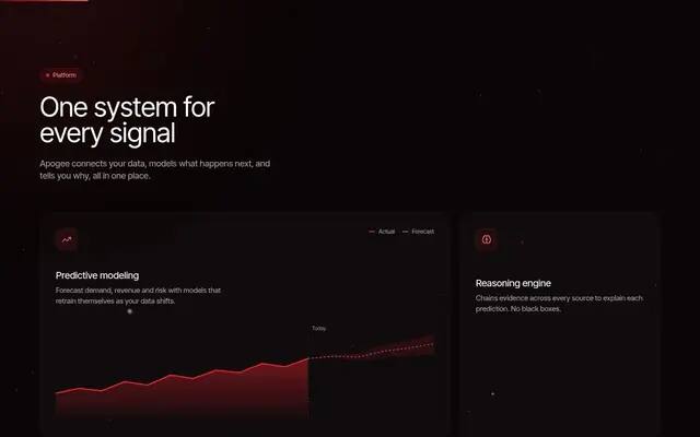 Apogee platform screenshot