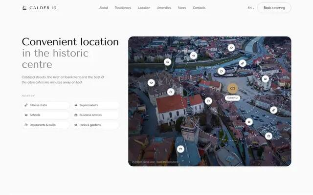 Calder 12 aerial location map screenshot