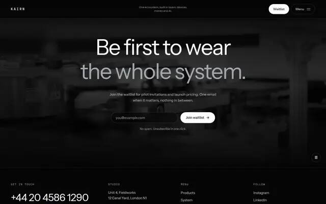 Kairn waitlist screenshot