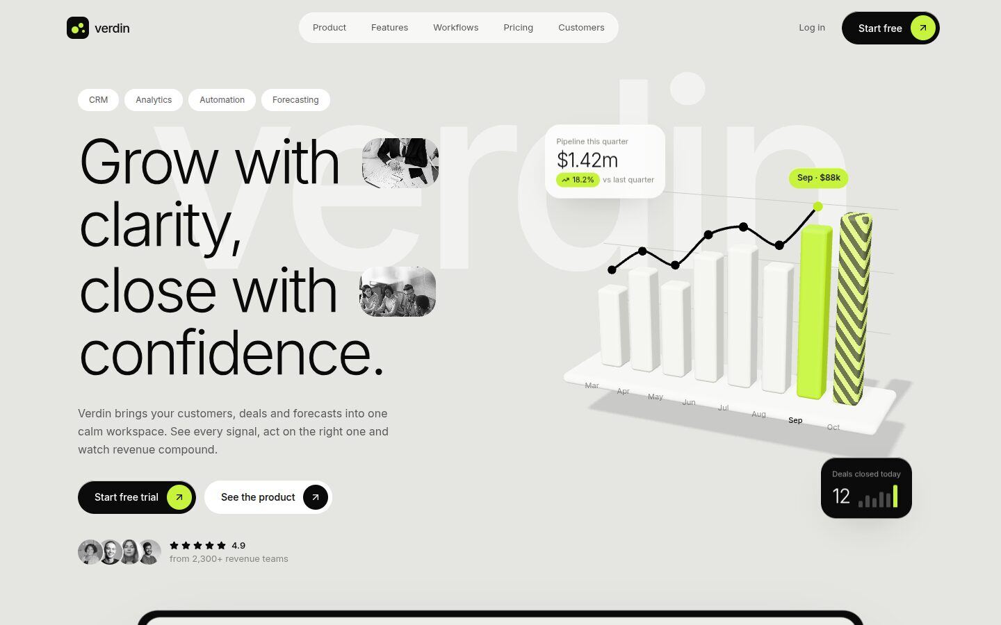 Verdin hero screenshot