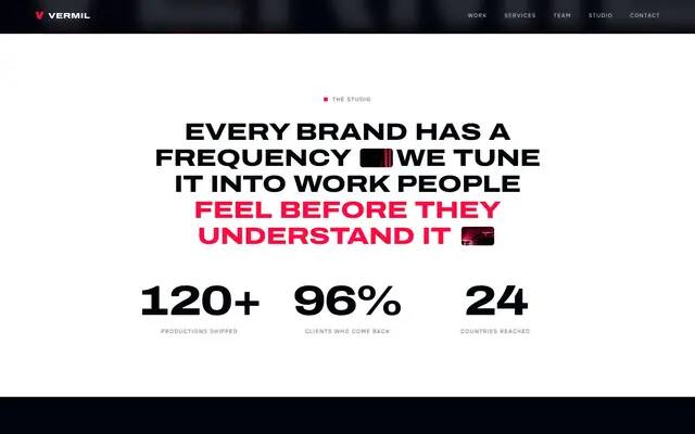 Vermil studio statement screenshot