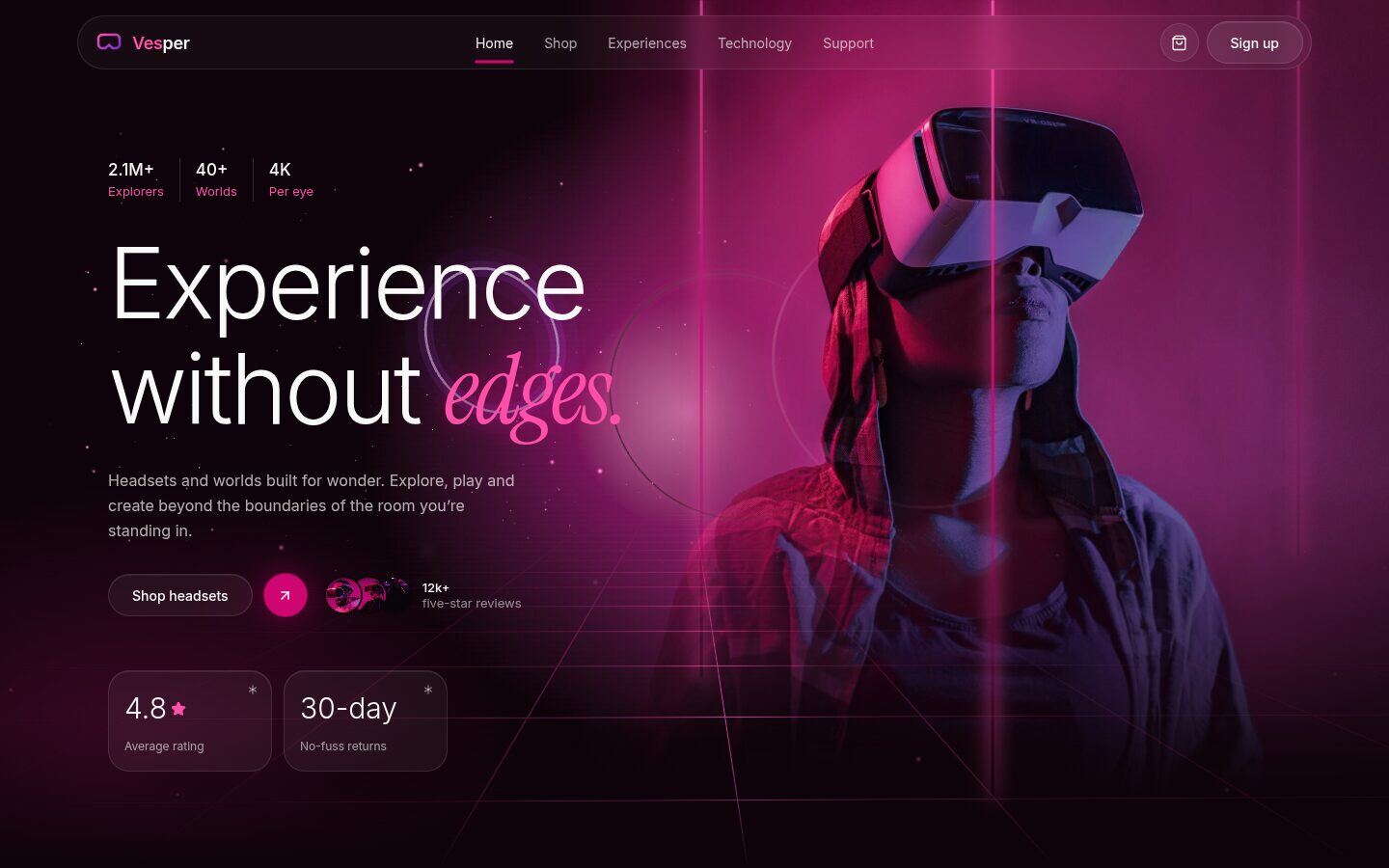 Vesper hero screenshot