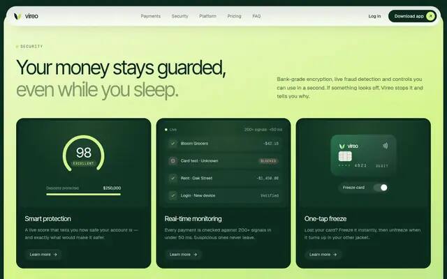 Vireo security screenshot